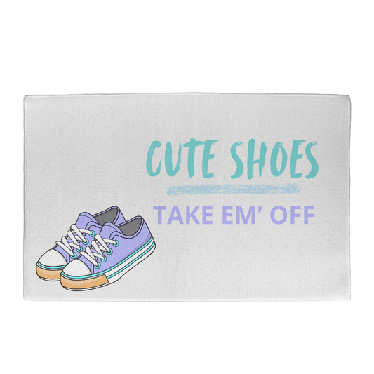 Cute Shoes Take Em' Off Welcome Mat