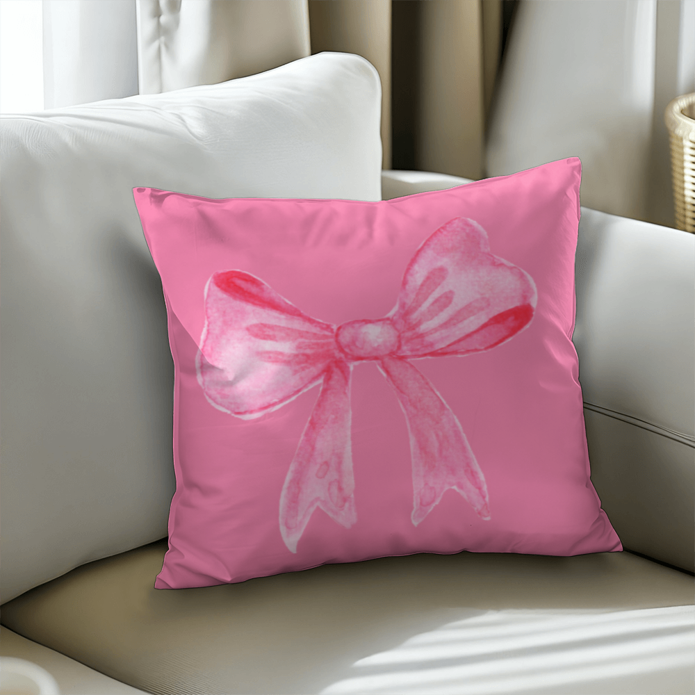 Pink Bow, Classic Pillow Cover
