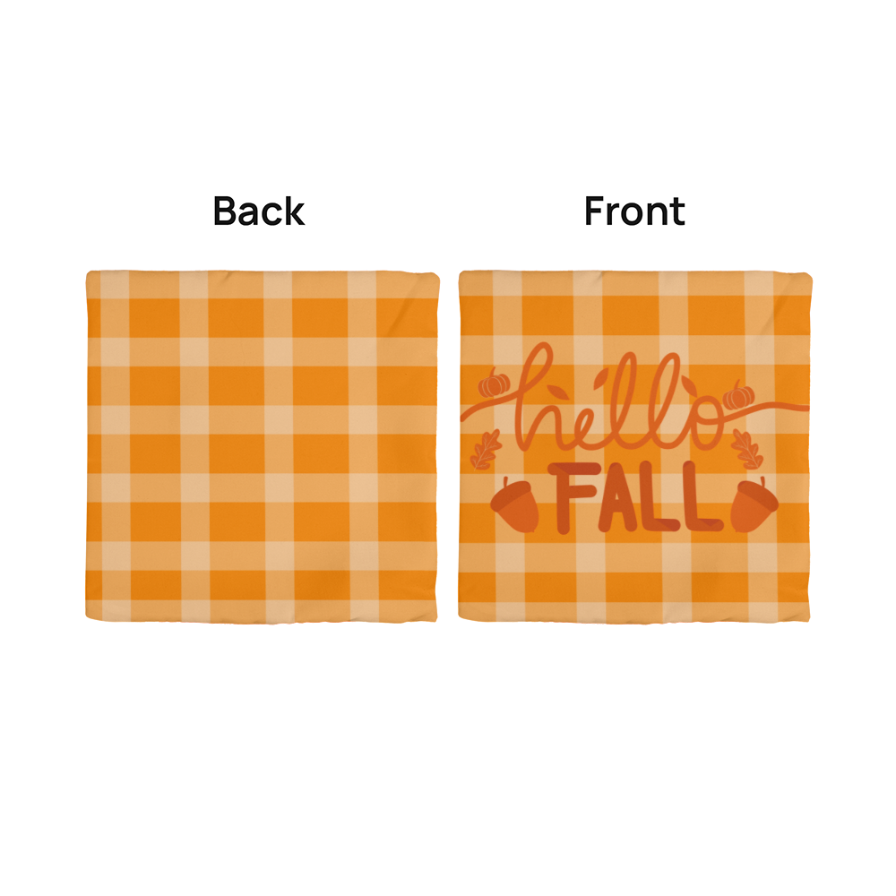 Plaid Hello Fall, Classic Pillow Case