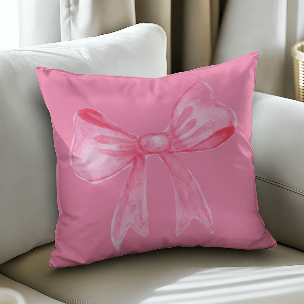 Pink Bow, Classic Pillow Cover