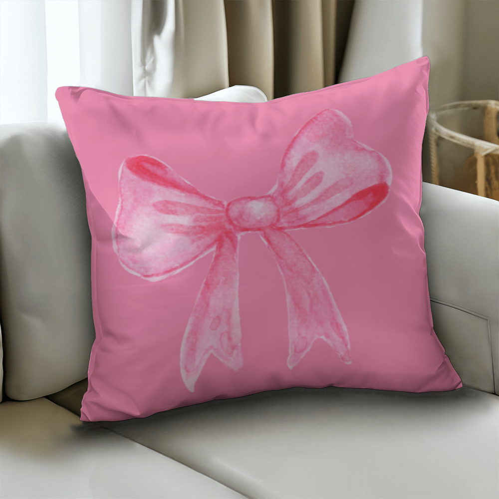 Pink Bow, Classic Pillow Cover
