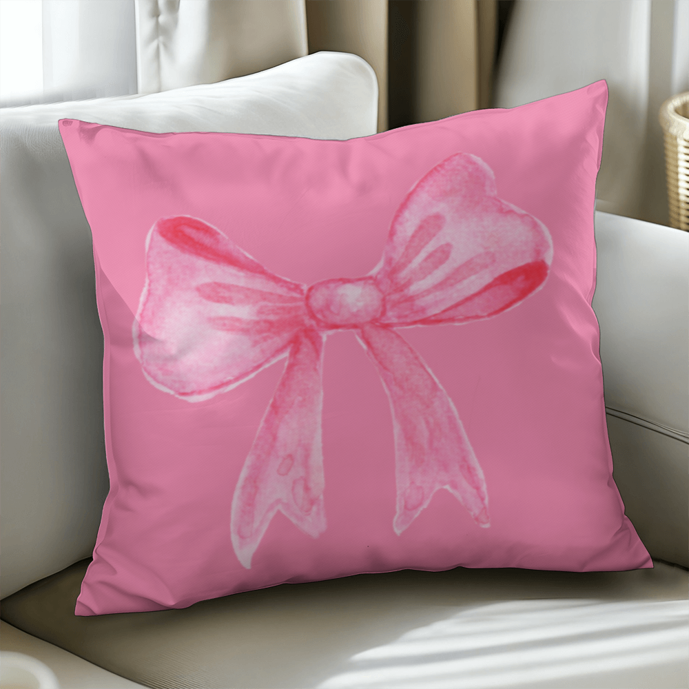 Pink Bow, Classic Pillow Cover