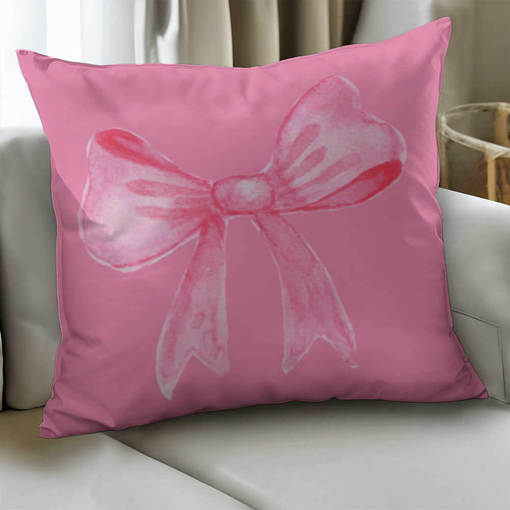 Pink Bow, Classic Pillow Cover