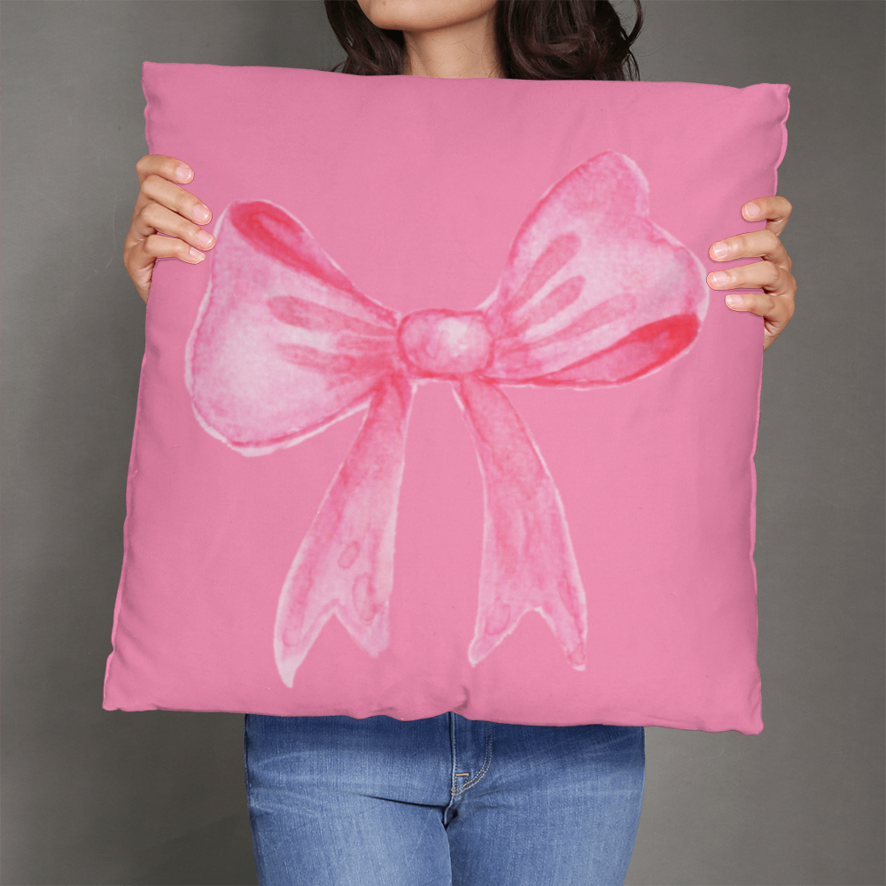 Pink Bow, Classic Pillow Cover