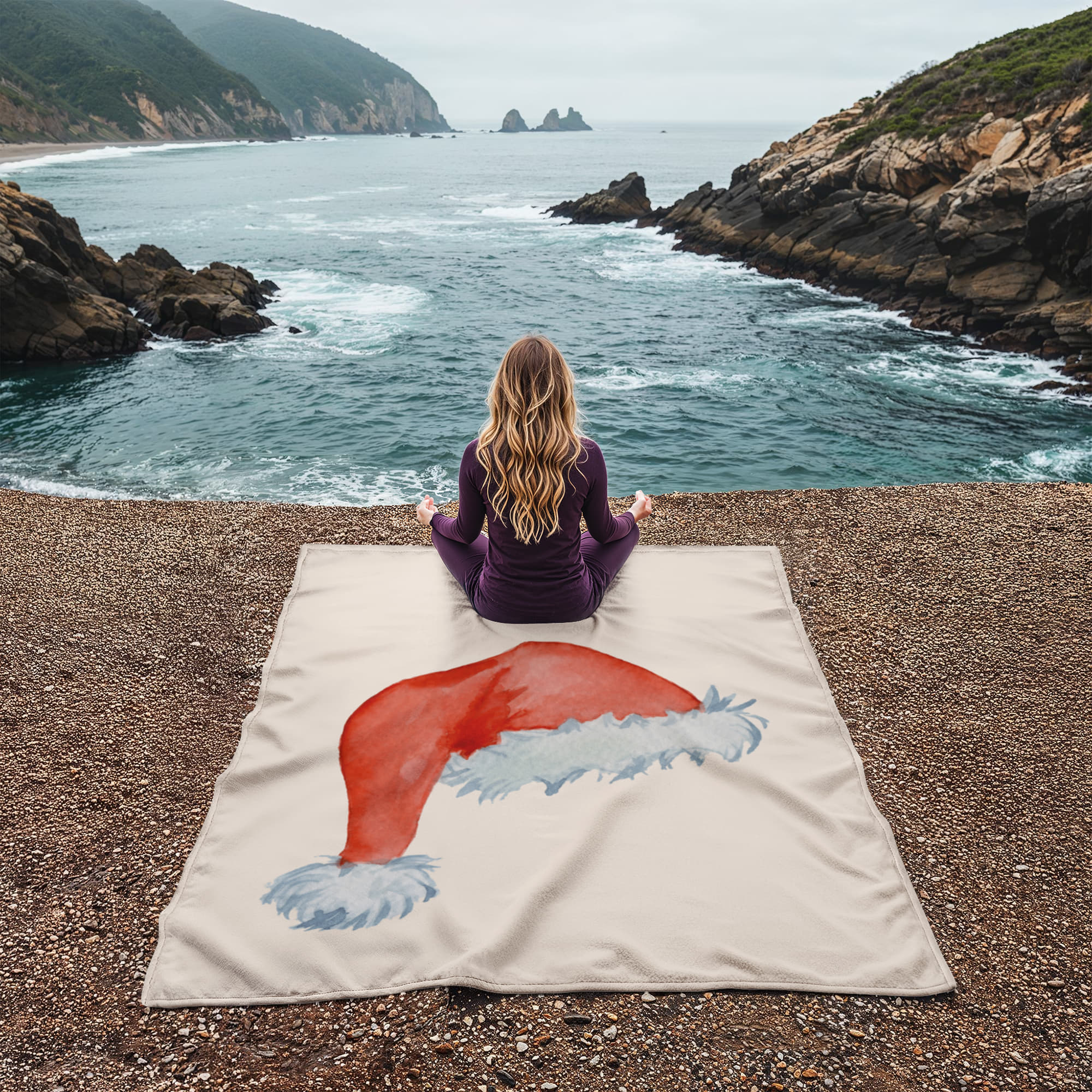 Santa Hat Coral Fleece Blanket