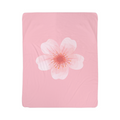 Pink Flower Sherpa Fleece Blanket