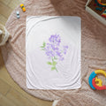 Simple Purple Flower, Sherpa Fleece Blanket
