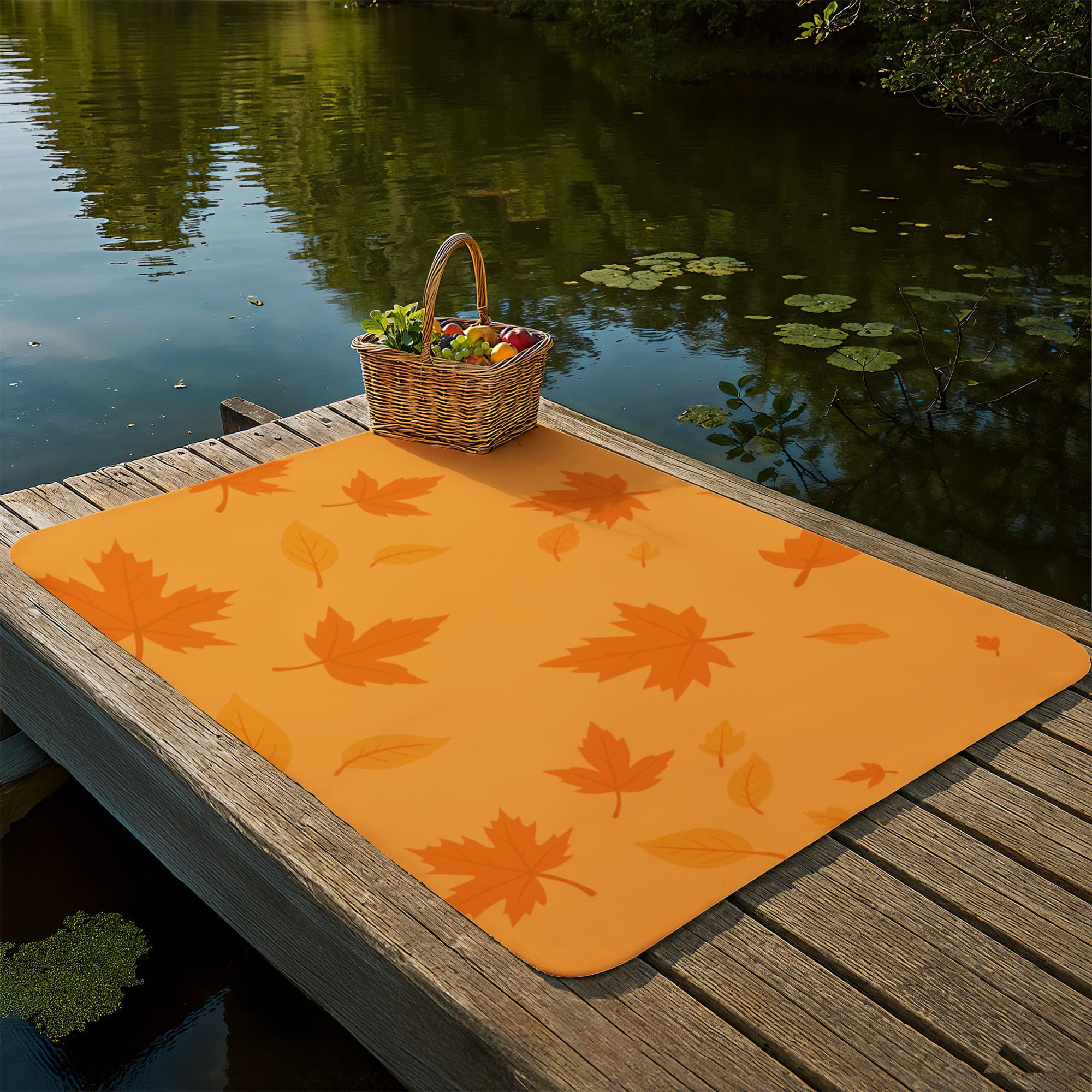 Fall leaves, Sherpa Fleece Blanket