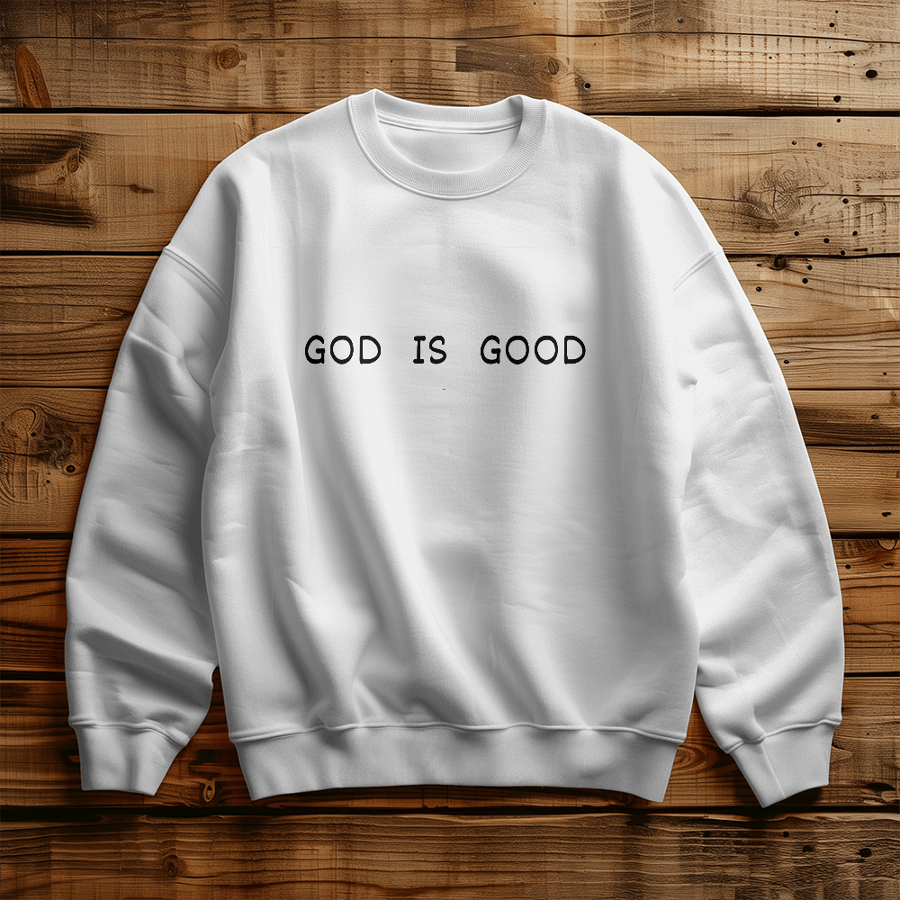 GOD IS GOOD, Gildan Crew neck Sweatshirt