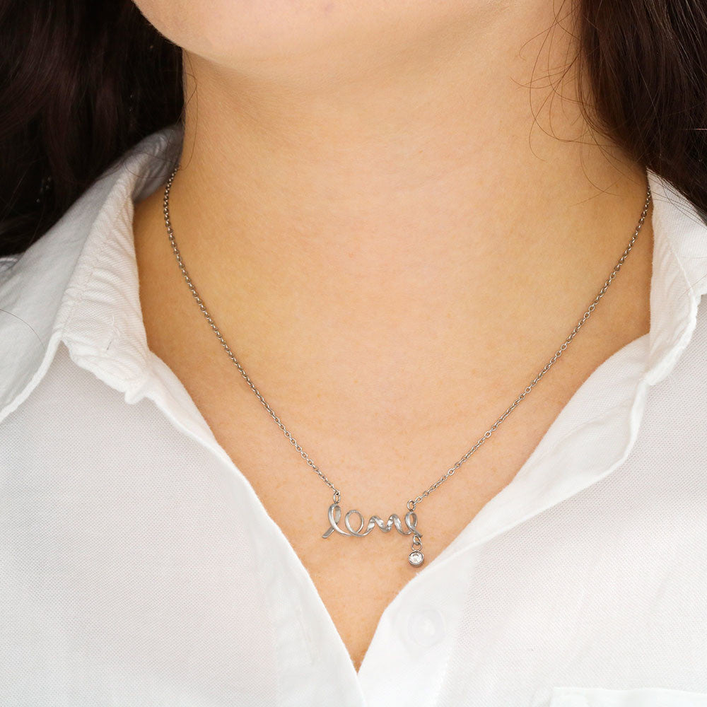 To My Sister, Scripted Love Necklace