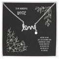 To My Wonderful Wife, Scripted Love Necklace
