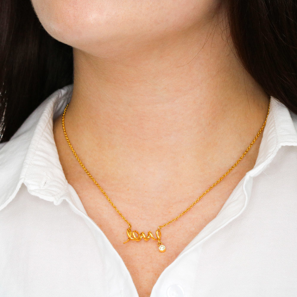 To My Sister, Scripted Love Necklace