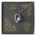 To My Wonderful Wife Black/Gold Heart Pendent