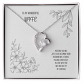 To My Wonderful Wife Black/White Heart Pendent