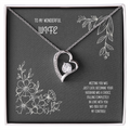 To My Wonderful Wife Black/White Heart Pendent