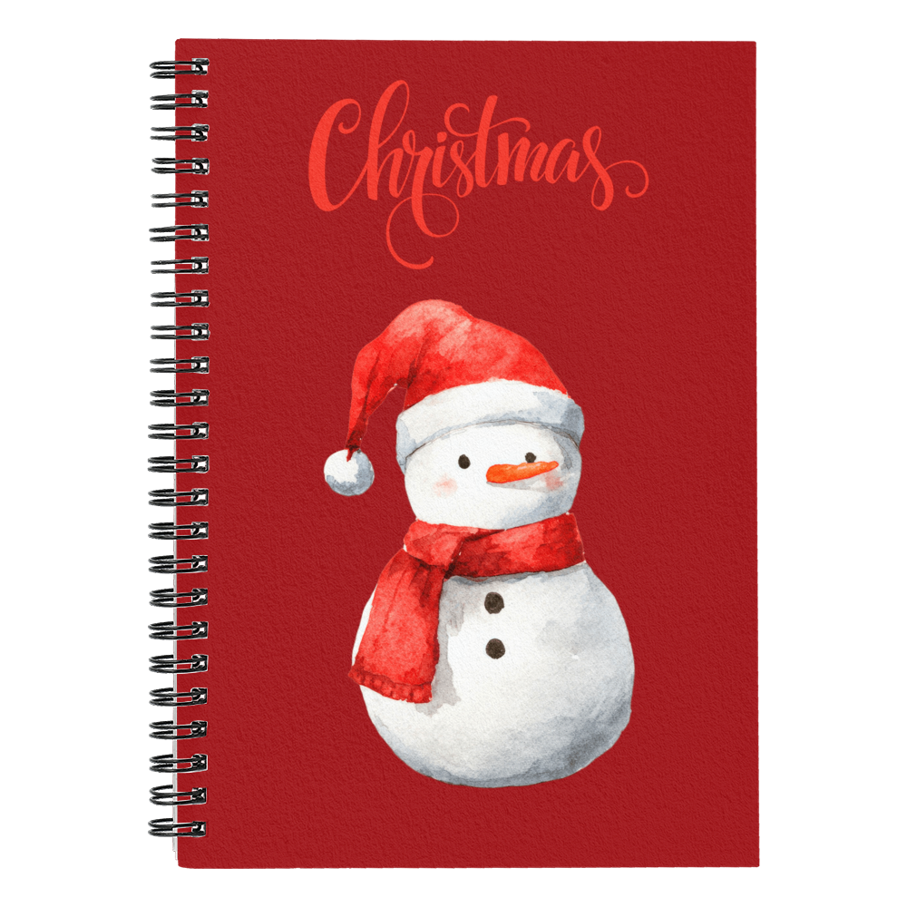 Christmas Snowman, Spiral Notebook