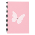 Pink Butterfly Spiral Notebook