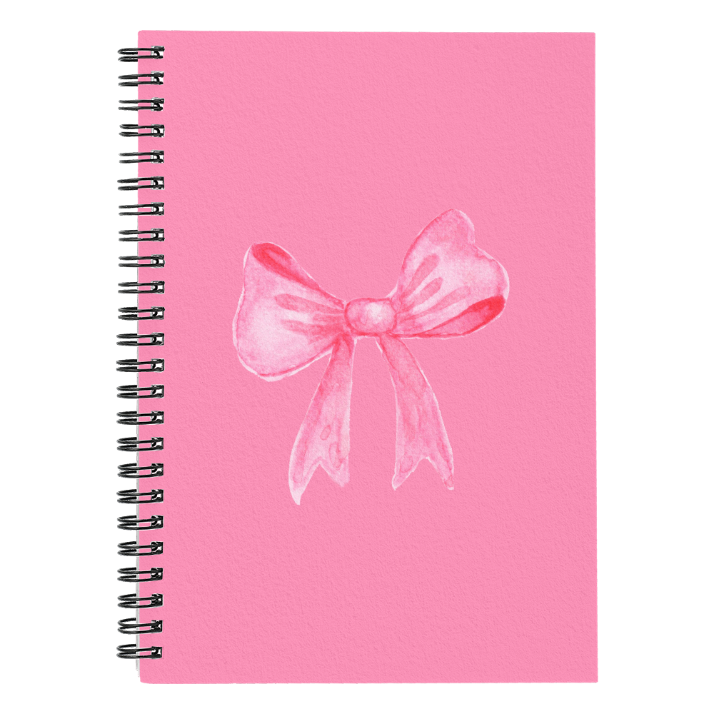Pink Bow Spiral Notebook