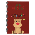 Merry Christmas Reindeer, Spiral Notebook