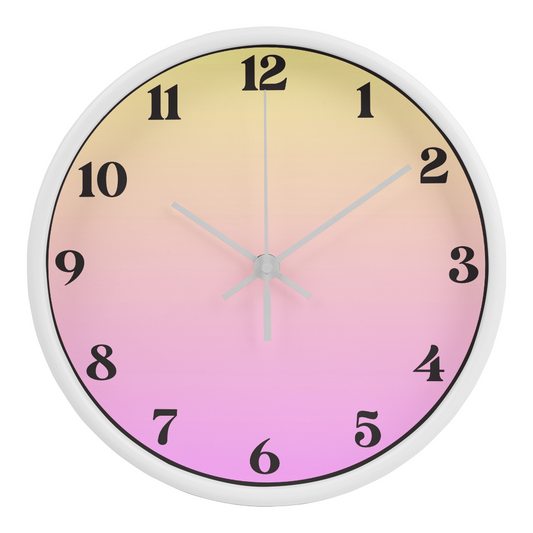 Pink/Yellow Wall Clock